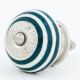 Forest Green Striped Knob
