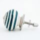 Forest Green Striped Knob