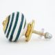 Forest Green Striped Knob