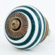 Forest Green Striped Knob
