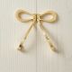 Golden Brass Bow Cabinet Door Handle 1 Pair (Large Size)