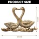 Two Golden  Brass Swan with 4 Hooks Crafted Key Holder