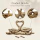 Two Golden  Brass Swan with 4 Hooks Crafted Key Holder