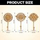 Brass Floral Pattern Pack of 3 Key Hooks for Wall