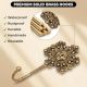 Handmade Yellow Brass Sun God Face Single Wall Hook